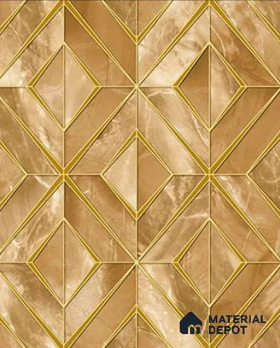 RG7032 | 10 Meter x 20.86 Inches Geometric Look PVC Wallpaper - 56.94 Sq. Ft | Minimum 15% wastage during installation