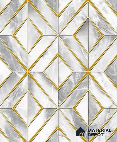 RG7033 | 10 Meter x 20.86 Inches Geometric Look PVC Wallpaper - 56.94 Sq. Ft | Minimum 15% wastage during installation
