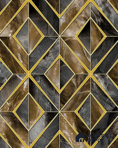 RG7034 | 10 Meter x 20.86 Inches Geometric Look PVC Wallpaper - 56.94 Sq. Ft | Minimum 15% wastage during installation