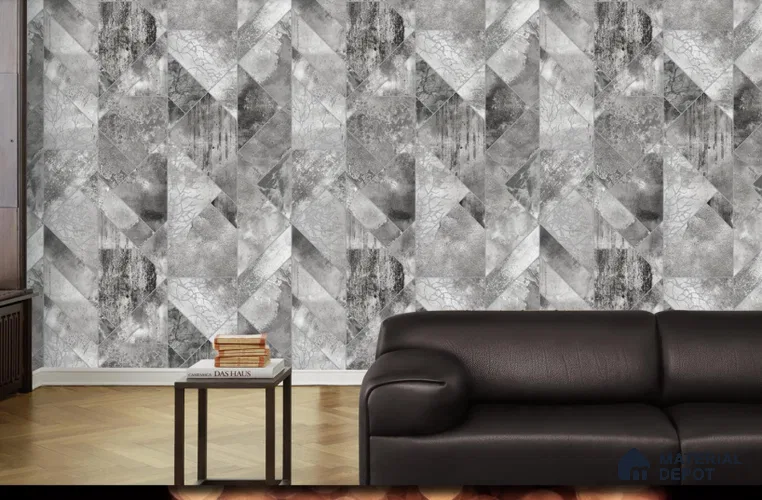 RG7041 | 10 Meter x 20.86 Inches Geometric Look PVC Wallpaper - 56.94 Sq. Ft | Minimum 15% wastage during installation