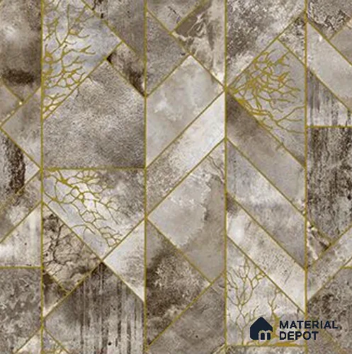 RG7042 | 10 Meter x 20.86 Inches Geometric Look PVC Wallpaper - 56.94 Sq. Ft | Minimum 15% wastage during installation
