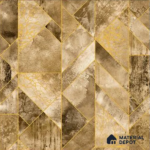 RG7043 | 10 Meter x 20.86 Inches Geometric Look PVC Wallpaper - 56.94 Sq. Ft | Minimum 15% wastage during installation