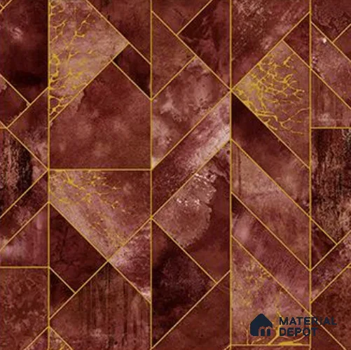 RG7040 | 10 Meter x 20.86 Inches Geometric Look PVC Wallpaper - 56.94 Sq. Ft | Minimum 15% wastage during installation