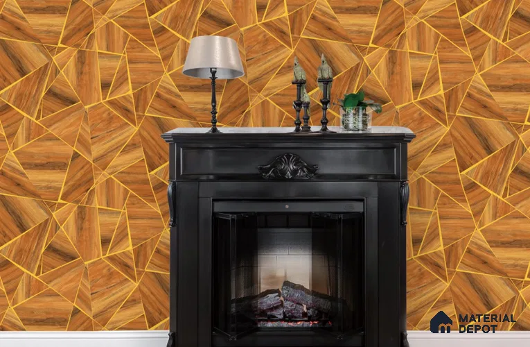 RG7055 | 10 Meter x 20.86 Inches Geometric Look PVC Wallpaper - 56.94 Sq. Ft | Minimum 15% wastage during installation