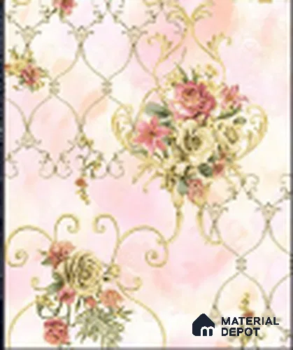 KA 7005 | 10 Meter x 20.86 Inches Damask Look PVC Wallpaper - 56.94 Sq. Ft | Minimum 15% wastage during installation