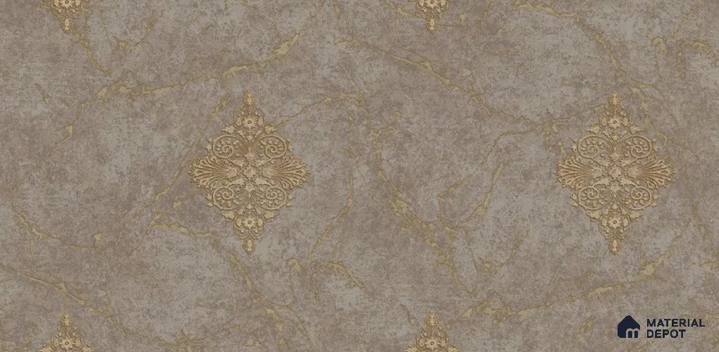 81228-5 | 5 Meter x 42 Inch PVC Damask Look Wallpaper - 57 Sq. Ft. | Minimum 15% wastage during installation