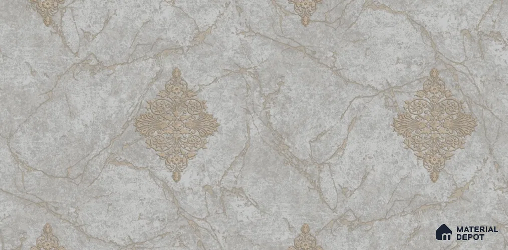 81228-4 | 5 Meter x 42 Inch PVC Damask Look Wallpaper - 57 Sq. Ft. | Minimum 15% wastage during installation