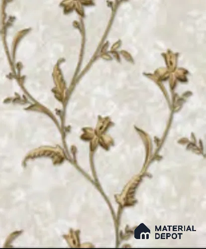RD2907 | 10 Meter x 21 Inch PVC Florals Look Wallpaper - 57 Sq. Ft. | Minimum 15% wastage during installation