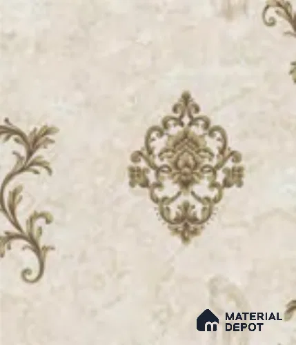 RD2908 | 10 Meter x 21 Inch PVC Damask Look Wallpaper - 57 Sq. Ft. | Minimum 15% wastage during installation