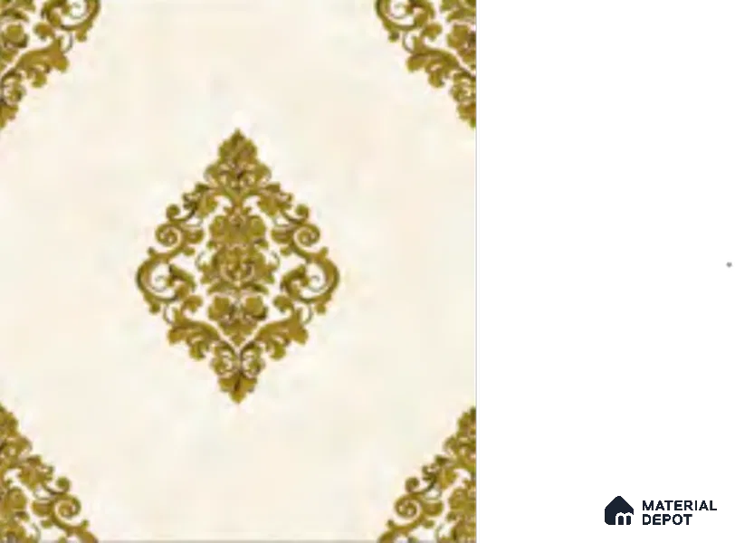RD2934 | 10 Meter x 21 Inch PVC Damask Look Wallpaper - 57 Sq. Ft. | Minimum 15% wastage during installation