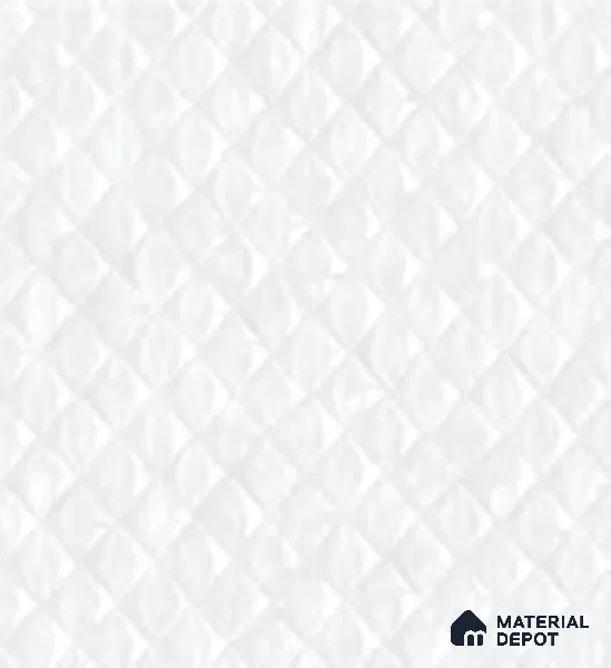RD2965 | White Quilted Diamond Texture PVC Patterned Wallpaper - 10 Meter x 21 Inch, 57 Sq. Ft. (Min. 15% Wastage)