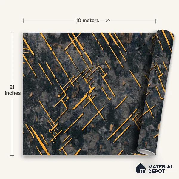 WK100-21 | 10 Meter x 21 Inches Patterned Look Wallpaper - 57.41 Sq. Ft. | Minimum 15% wastage during installation