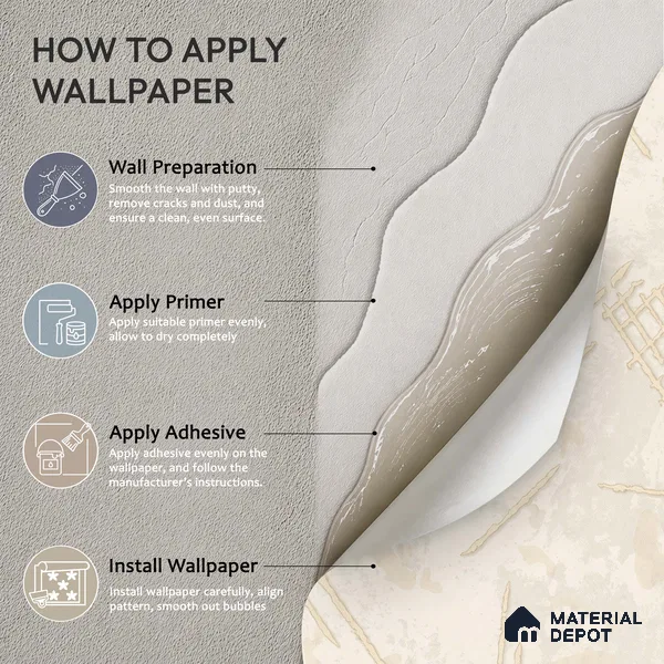 WK100-25 | 10 Meter x 21 Inches Patterned Look Wallpaper - 57.41 Sq. Ft. | Minimum 15% wastage during installation