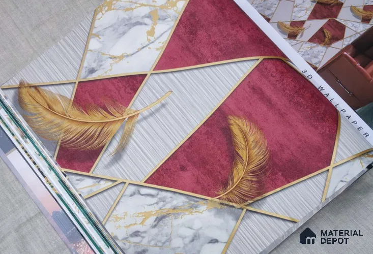 HM132 | 10 Meter x 21 Inches Patterned Look Wallpaper - 57.41 Sq. Ft. | Minimum 15% wastage during installation