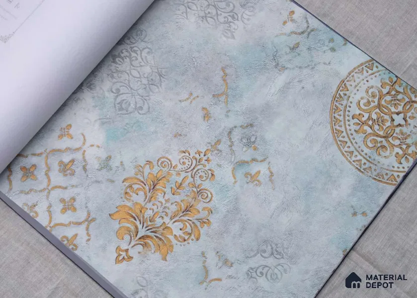 HM152 | 10 Meter x 21 Inches Damask Look Wallpaper - 57.41 Sq. Ft. | Minimum 15% wastage during installation