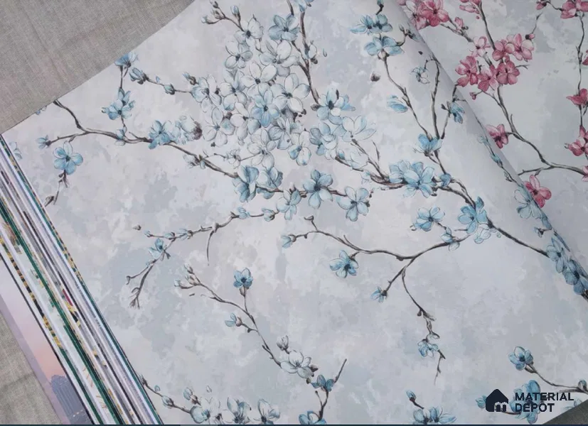 HM160 | 10 Meter x 21 Inches Florals Look Wallpaper - 57.41 Sq. Ft. | Minimum 15% wastage during installation