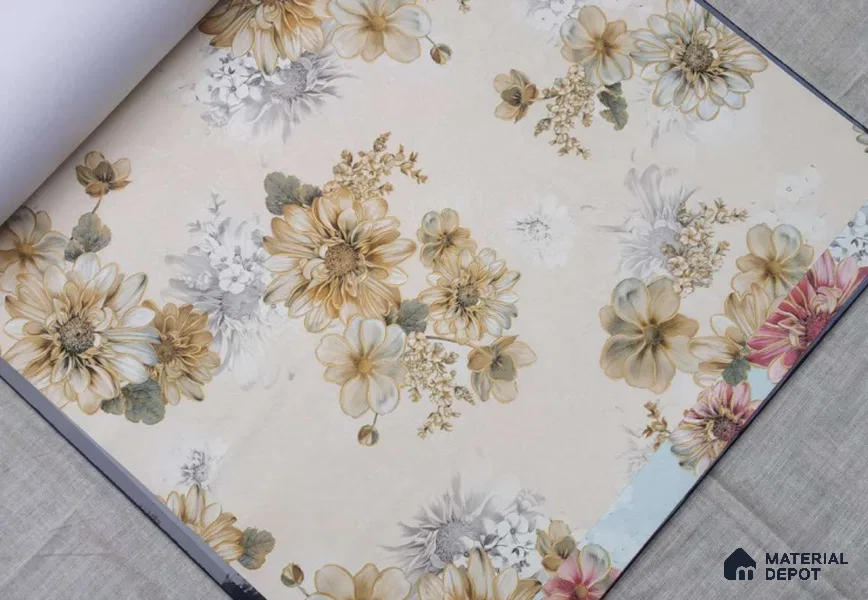 HM162 | 10 Meter x 21 Inches Florals Look Wallpaper - 57.41 Sq. Ft. | Minimum 15% wastage during installation