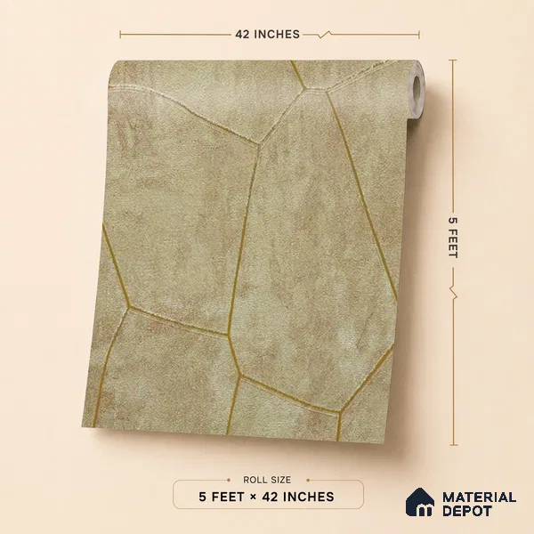 88604 | 5 Meter x 42 Inches Patterned Look Wallpaper - 57.41 Sq. Ft. | Minimum 15% wastage during installation