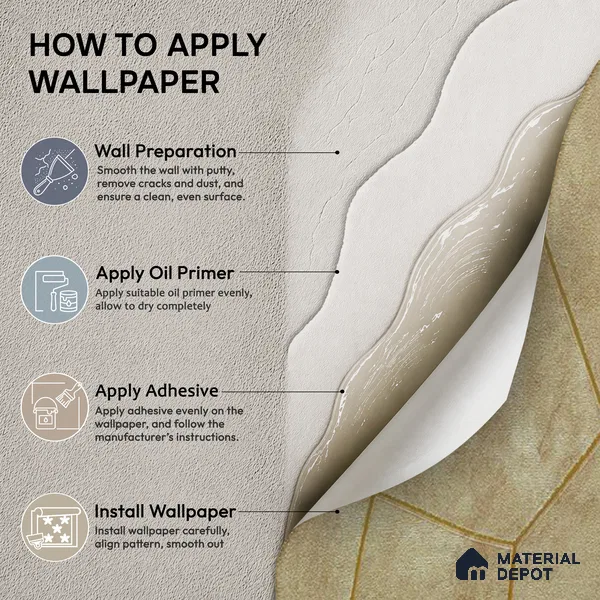 88604 | 5 Meter x 42 Inches Patterned Look Wallpaper - 57.41 Sq. Ft. | Minimum 15% wastage during installation