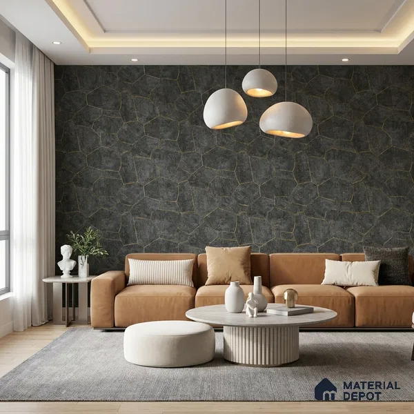 88605 | 5 Meter x 42 Inches Patterned Look Wallpaper - 57.41 Sq. Ft. | Minimum 15% wastage during installation