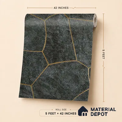 88605 | 5 Meter x 42 Inches Patterned Look Wallpaper - 57.41 Sq. Ft. | Minimum 15% wastage during installation