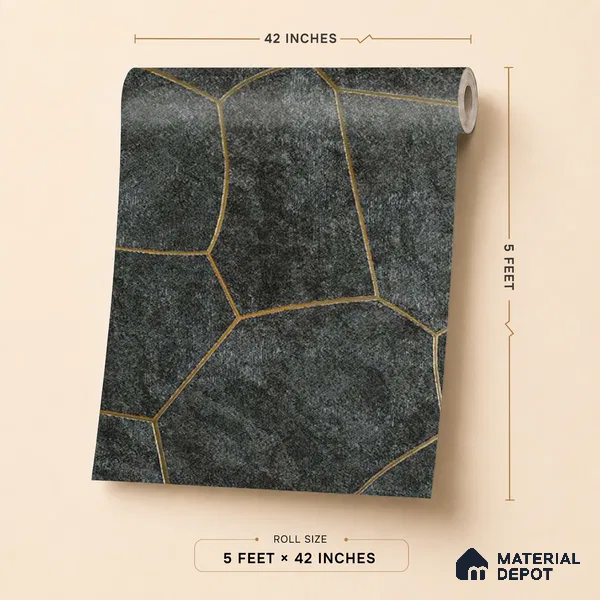 88605 | 5 Meter x 42 Inches Patterned Look Wallpaper - 57.41 Sq. Ft. | Minimum 15% wastage during installation