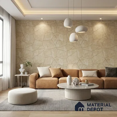 88602 | 5 Meter x 42 Inches Patterned Look Wallpaper - 57.41 Sq. Ft. | Minimum 15% wastage during installation