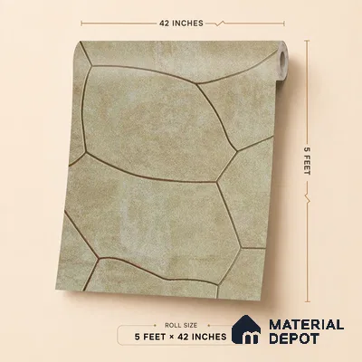 88602 | 5 Meter x 42 Inches Patterned Look Wallpaper - 57.41 Sq. Ft. | Minimum 15% wastage during installation