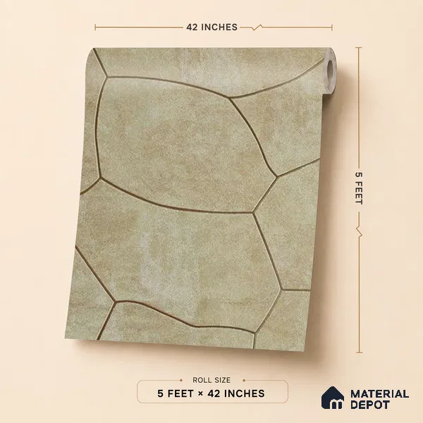 88602 | 5 Meter x 42 Inches Patterned Look Wallpaper - 57.41 Sq. Ft. | Minimum 15% wastage during installation