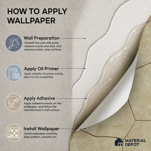 88602 | 5 Meter x 42 Inches Patterned Look Wallpaper - 57.41 Sq. Ft. | Minimum 15% wastage during installation