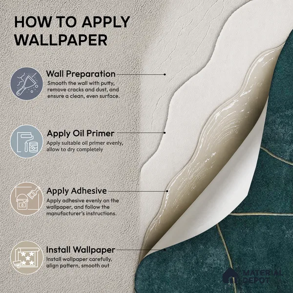 88601 | 5 Meter x 42 Inches Patterned Look Wallpaper - 57.41 Sq. Ft. | Minimum 15% wastage during installation