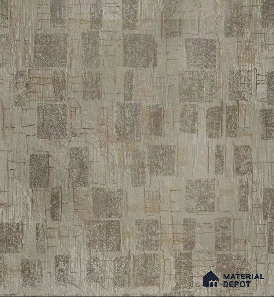 AMBL23472 | Warm Beige Distressed Checker Patterned Wallpaper - 10 Meter x 21 Inches, 57.05 Sq. Ft. (Min. 15% Wastage)