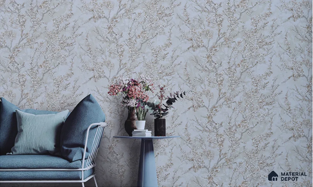 6008 | 10 Meter x 21 Inches Florals Look Wallpaper - 57.05 Sq. Ft. | Minimum 15% wastage during installation