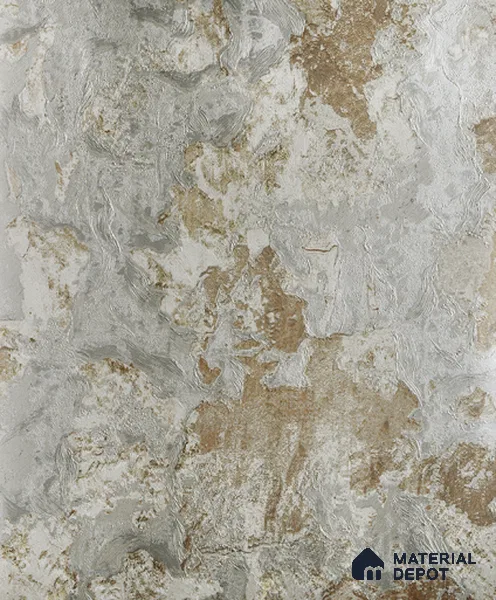 6026 | Sage Grey Bronze Distressed Plaster Patterned Wallpaper - 10 Meter x 21 Inches, 57.05 Sq. Ft. (Min. 15% Wastage)