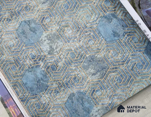 888013 | 10 Meter x 21 Inches Patterned Look Wallpaper - 57.05 Sq. Ft. | Minimum 15% wastage during installation