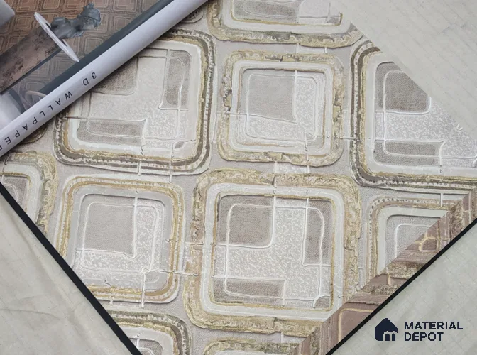 888017 | 10 Meter x 21 Inches Patterned Look Wallpaper - 57.05 Sq. Ft. | Minimum 15% wastage during installation