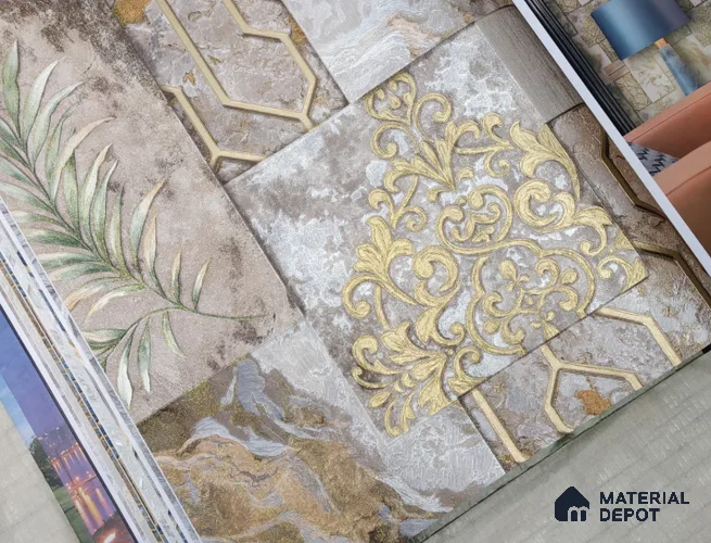 888030 | 10 Meter x 21 Inches Patterned Look Wallpaper - 57.05 Sq. Ft. | Minimum 15% wastage during installation