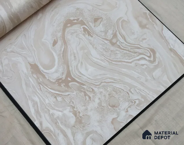 888038 | 10 Meter x 21 Inches Marble Look Wallpaper - 57.05 Sq. Ft. | Minimum 10% wastage during installation