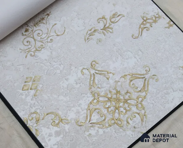 888047 | 10 Meter x 21 Inches Damask Look Wallpaper - 57.05 Sq. Ft. | Minimum 15% wastage during installation
