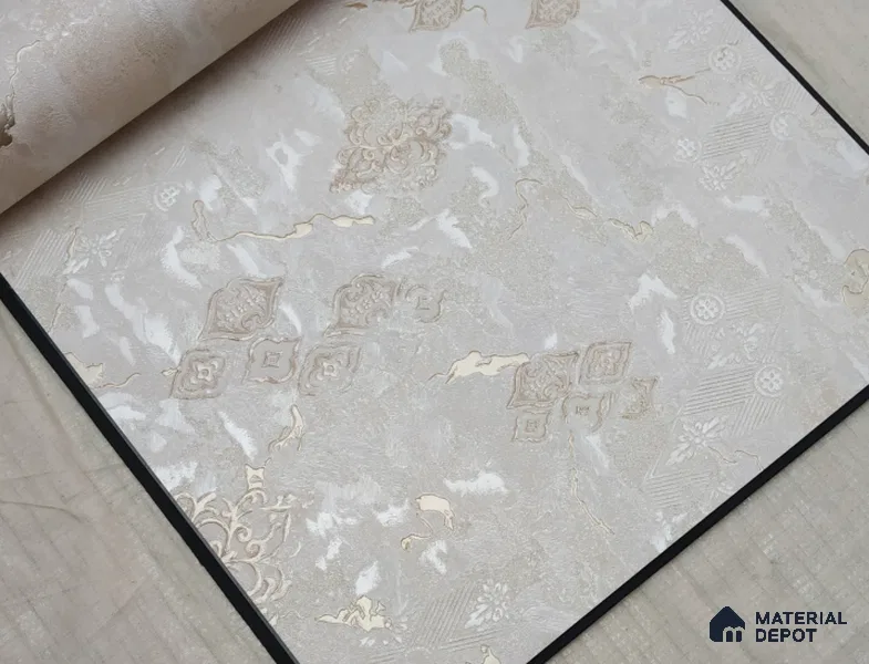 888050 | 10 Meter x 21 Inches Damask Look Wallpaper - 57.05 Sq. Ft. | Minimum 15% wastage during installation