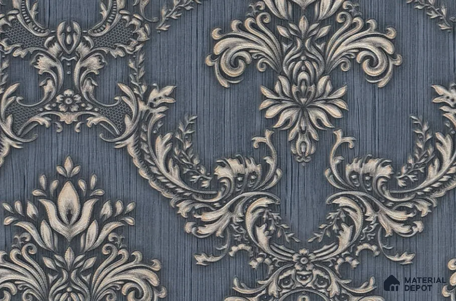 1501-05 | 5 Meter x 42 Inches Damask Look Wallpaper - 57.41 Sq. Ft. | Minimum 15% wastage during installation