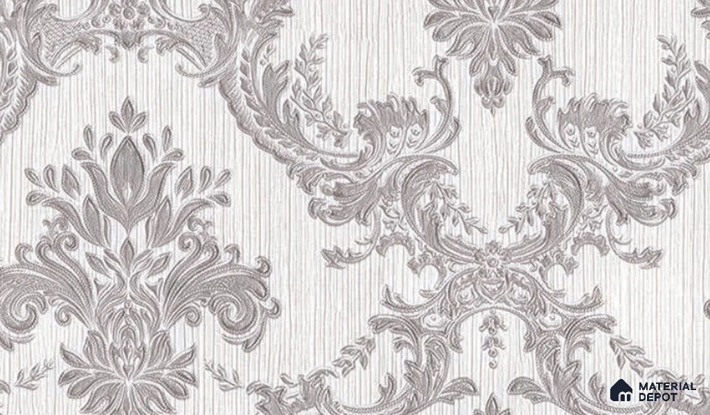 1501-02 | 5 Meter x 42 Inches Damask Look Wallpaper - 57.41 Sq. Ft. | Minimum 15% wastage during installation