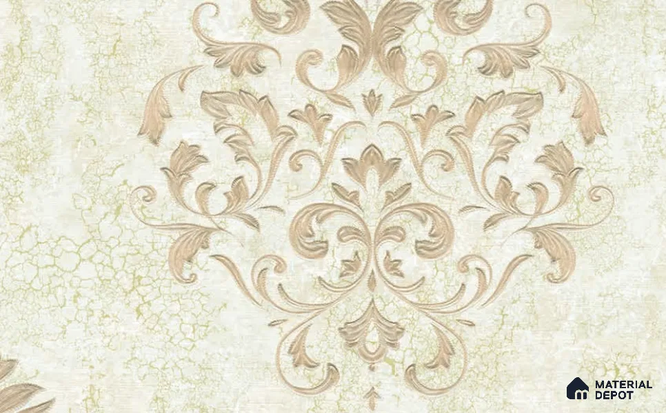 3013-05 | 5 Meter x 42 Inches Damask Look Wallpaper - 57.41 Sq. Ft. | Minimum 15% wastage during installation
