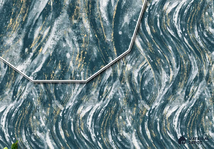 23756 | 10 Meter x 21 Inches Marble Look Wallpaper - 57.05 Sq. Ft. | Minimum 10% wastage during installation