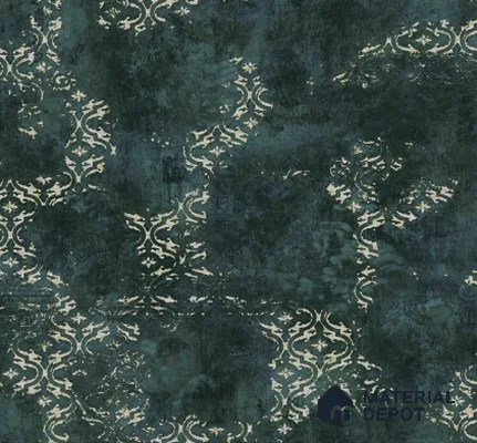 H2D77307 | Navy & Gold Ornate Damask Patterned Wallpaper - 10 Meter x 21 Inches, 57.05 Sq. Ft. (Min. 15% Wastage)