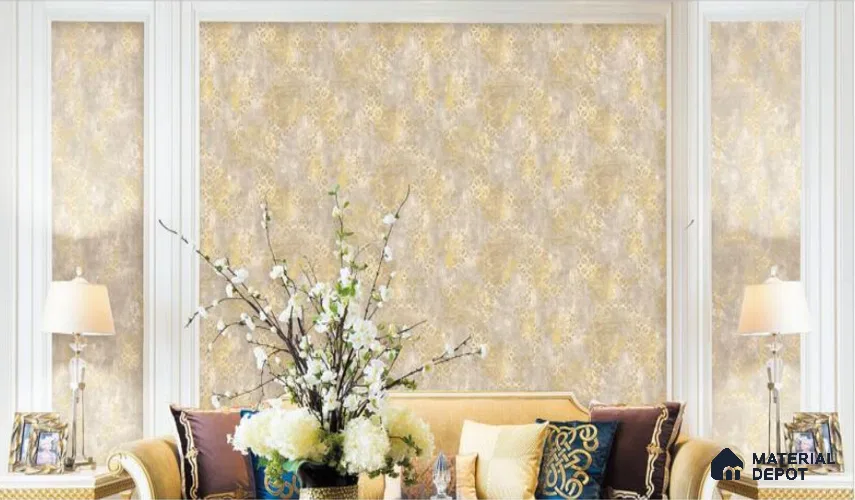H2D77203 | 10 Meter x 21 Inches Patterned Look Wallpaper - 57.05 Sq. Ft. | Minimum 15% wastage during installation