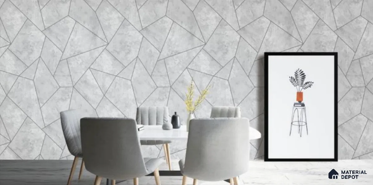 H1D0703 | 10 Meter x 21 Inches Geometric Look Wallpaper - 57.05 Sq. Ft. | Minimum 15% wastage during installation