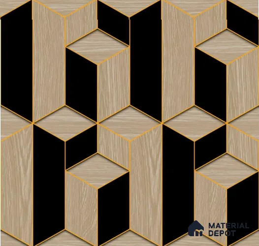 H3D881603 | 10 Meter x 21 Inches Geometric Look Wallpaper - 57.05 Sq. Ft. | Minimum 15% wastage during installation