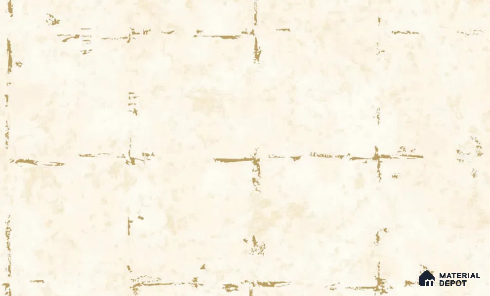ES23606 | Cream Distressed Grid Textured Wallpaper - 10 Meter x 21 Inches, 57.41 Sq. Ft. (Min. 15% Wastage)