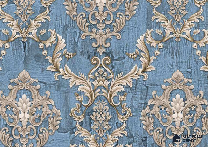 FE504-3 | 10 Meter x 21 Inch PVC Damask Look Wallpaper - 57 Sq. Ft. | Minimum 15% wastage during installation